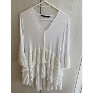 ZARA pleated long shirt/dress